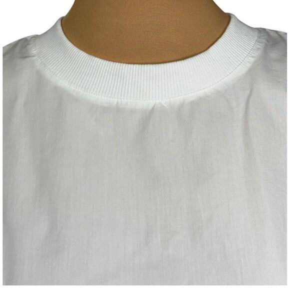 MUJI Women's White Easy-Dry Organic Cotton‎ Long Sleeve Blouse Size Small - Picture 8 of 11